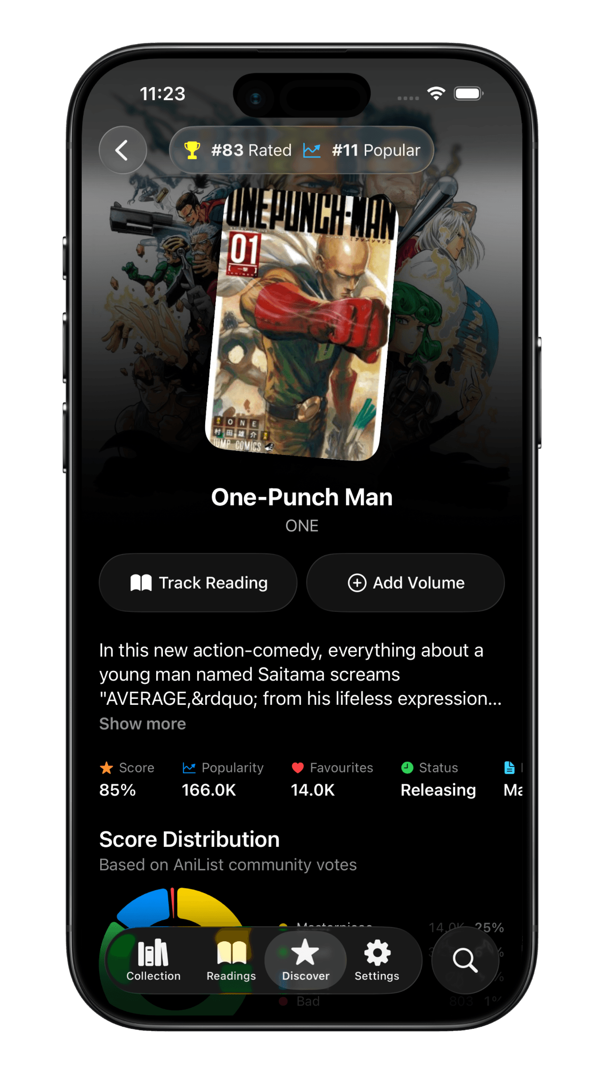 Series detail in MangaHub web